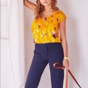 Blouse Adelie in Large Saffron Flowers